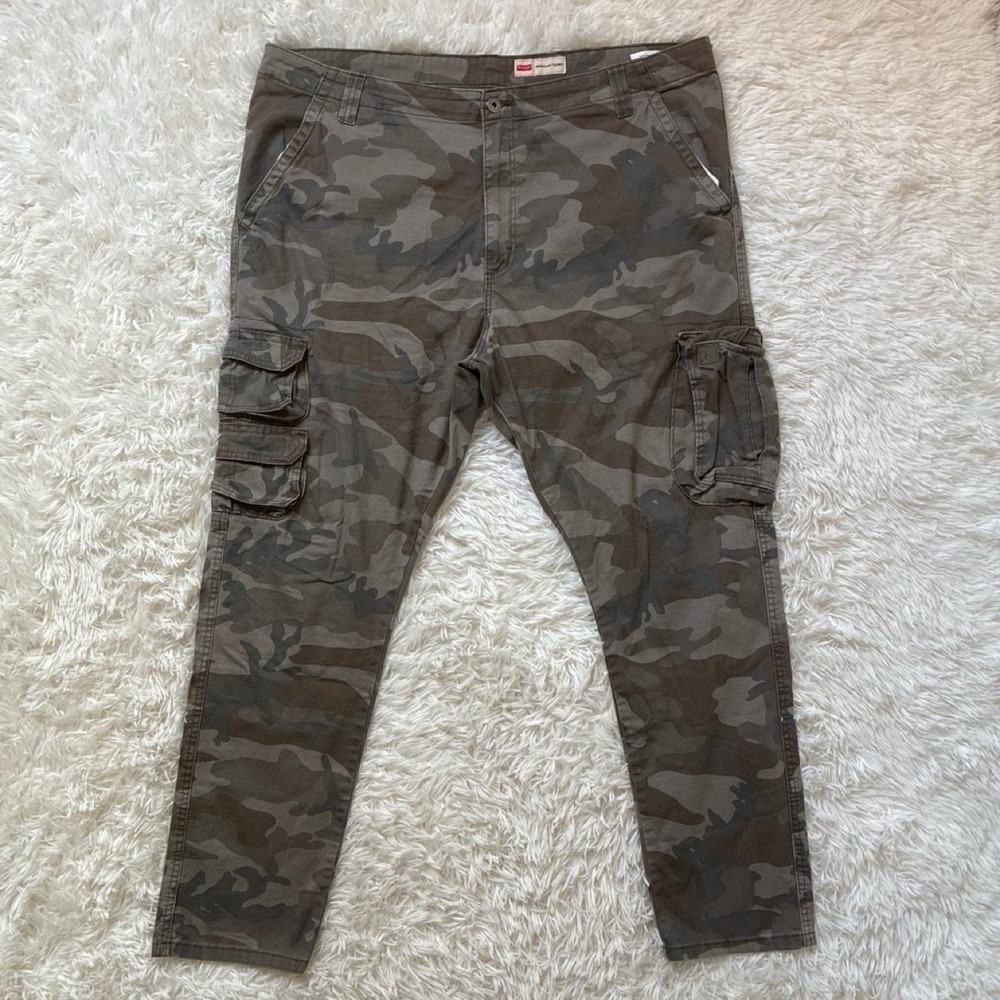 Wrangler Camo Regular Taper Cargo Pants Hunting Utility Outdoors Size 42x30